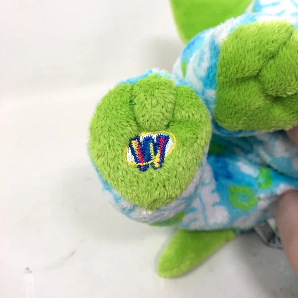 Ganz Webkinz Tropical Island Pup Blue Green Floral Plush HM600‎ NWT Unused CODE